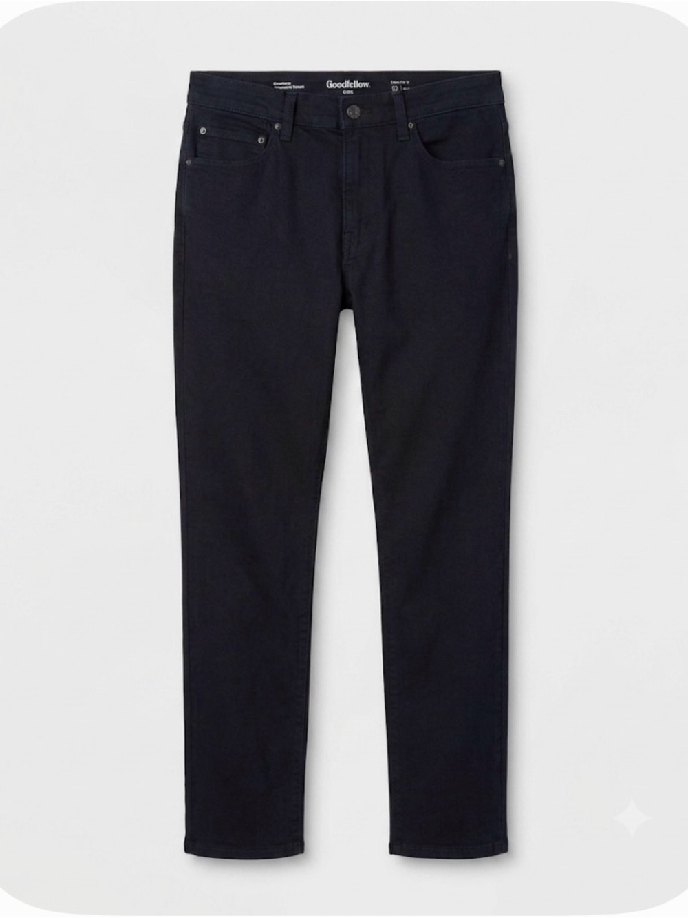 GOODFELLOW & CO Total Flex Straight Leg Jeans, Men’s 32x32, Black